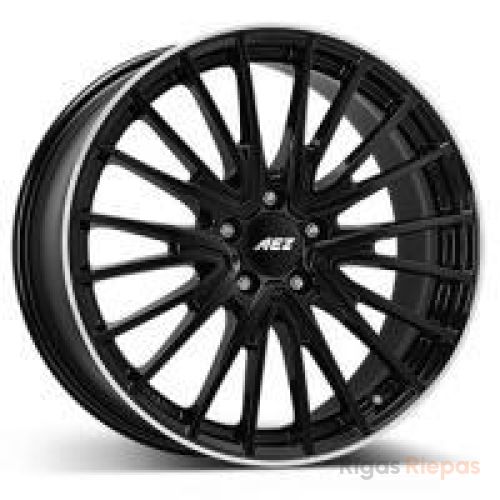 AEZ Berlin 7.5x18 5x112 ET53, melns · pulēts (Black/Polished Lip)