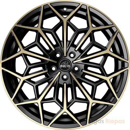Antera A105 10x21 5x112 ET42, melns (Piano Black Champagne)