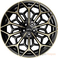 Antera A105 10x21 5x112 ET42, melns (Piano Black Champagne)