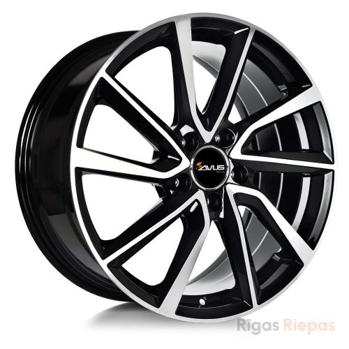 Avus AC-518 7x17 5x108 ET50, black · polished