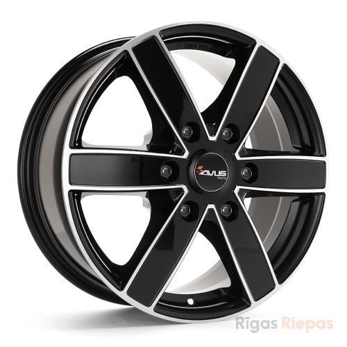 Avus AC-V61 6.5x16 6x125 ET68, чёрный · полированный