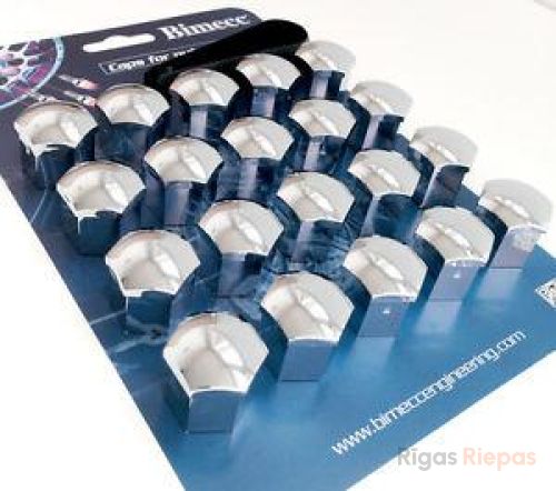 Bimecc bolt caps, chrome, 17 mm