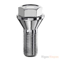 Bimecc riteņu skrūve M12x1.5x20, 60° konuss, atslēga 17 mm, īsā galva