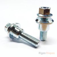 Bimecc riteņu skrūve M14x1.5x24, plakanā sēža, atslēga 19 mm
