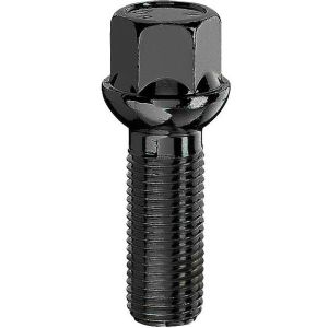 Bimecc riteņu skrūve M14x1.5x55, sfēra R12, atslēga 17 mm, melna