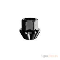 Bimecc riteņu uzgrieznis M14x1.25x17, 60° konuss, atslēga 17 mm, melns