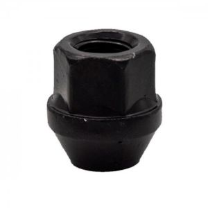 Bimecc riteņu uzgrieznis M12x1.5x25, 60° konuss, atslēga 19 mm, melns