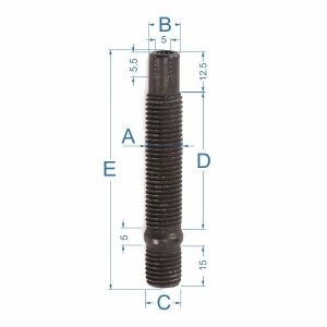 Bimecc tapskrūve M12x1.5x70, melna
