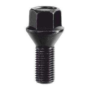 Bimecc wheel bolt M12x1.5x45, 60° cone, 17 mm key, black