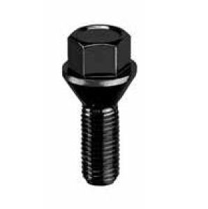 Bimecc wheel bolt M12x1.5x35, 60° cone, 17 mm key, black