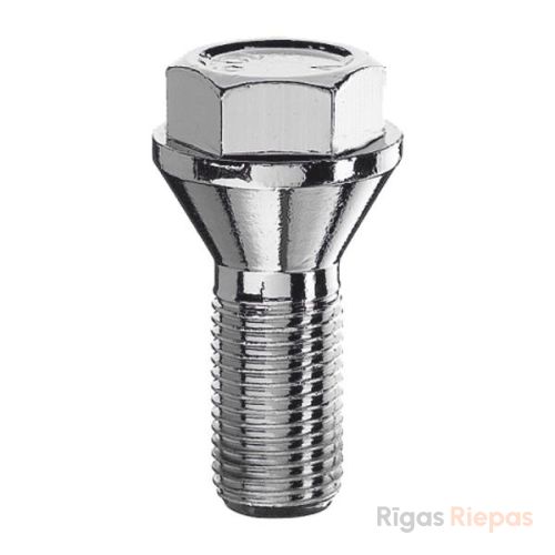 Bimecc wheel bolt M12x1.5x20, 60° cone, 17 mm key, short head