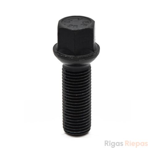 Bimecc wheel bolt M14x1.5x36.5, ball R12, 17 mm key, black