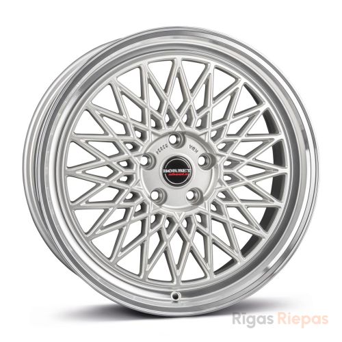 Borbet B 8x18 5x114.3 ET40, sudraba · pulēts (Silver Rim Polished)