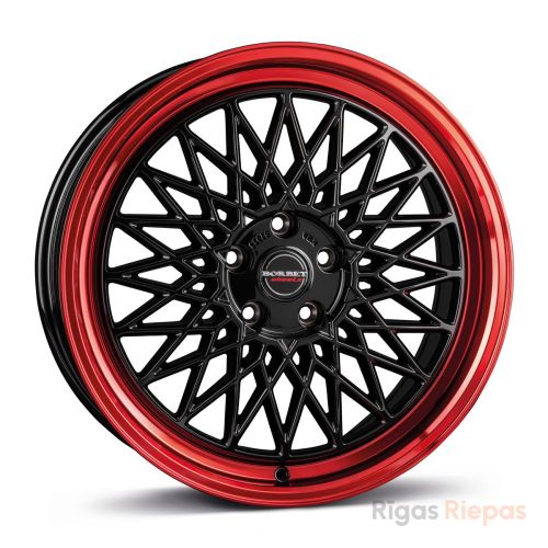 Borbet B 7x17 4x100 ET30, чёрный (Black Rim Red)