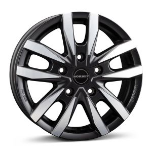 Borbet CW5 7.5x18 5x112 ET48, melns · pulēts