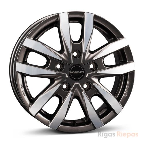 Borbet CW5 6.5x16 5x120 ET60, anthracite · polished (Mistral Anthracite Glossy Polished)
