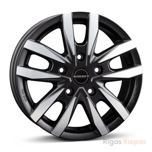 Borbet CW5 6.5x16 5x120 ET60, black · polished