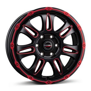 Borbet CW8 8x18 5x118 ET50, red · polished (Red Rim Window Polished Matt)