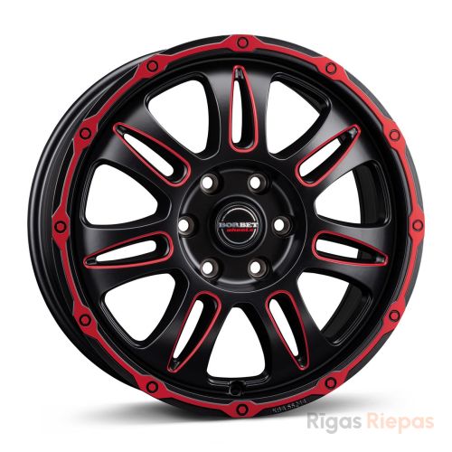 Borbet CW8 8x18 6x120 ET45, red · polished (Red Rim Window Polished Matt)