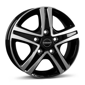 Borbet CWD 6x16 5x118 ET68, black · polished