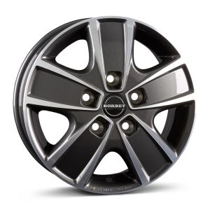 Borbet CWG 6x16 5x118 ET68, anthracite · polished (Mistral Anthracite Polished)