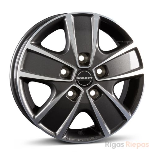 Borbet CWG 6x16 5x130 ET68, anthracite · polished (Mistral Anthracite Polished)