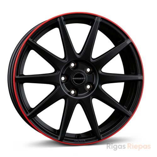 Borbet GTX 8x19 5x114.3 ET50, чёрный · матовый (Black Matt Rim Red)