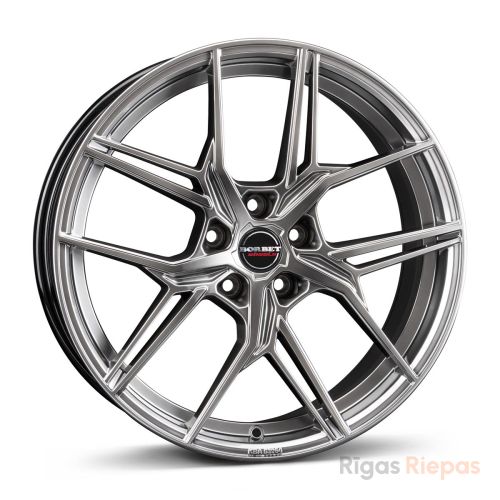Borbet QX 8x19 5x108 ET50, чёрный · полированный (Hyper Black Silver)