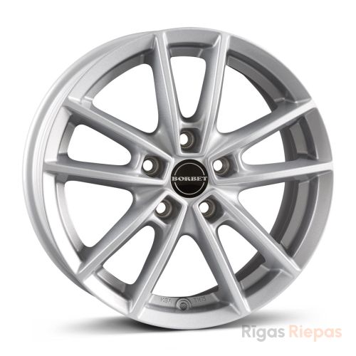 Borbet W 6x15 5x112 ET43, silver (Crystal Silver)