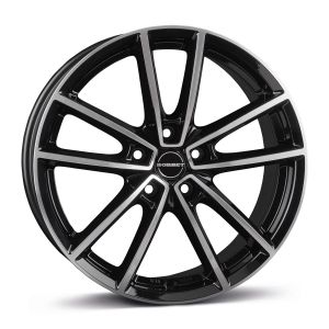 Borbet W 8.5x21 5x108 ET45, black · polished