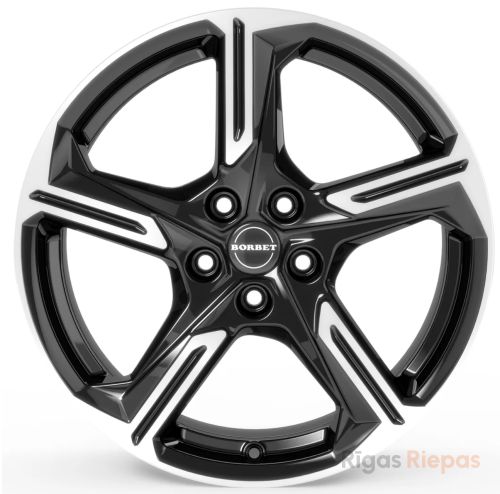 Borbet XE1 7.5x18 5x112 ET23, black · polished