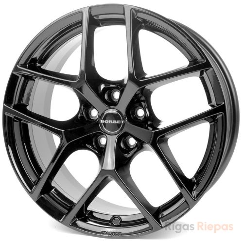 Borbet Y 7x17 5x100 ET40, black · gloss