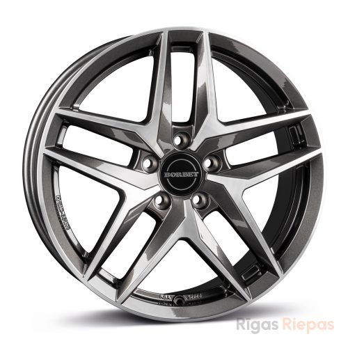 Borbet Z 8x19 5x112 ET46, anthracite · polished (Mistral Anthracite Glossy Polished)