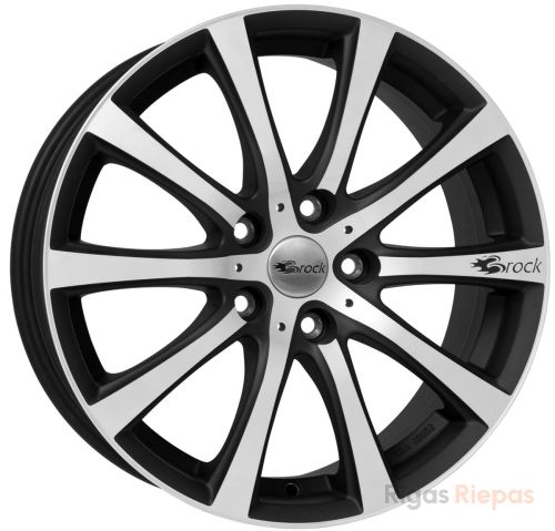 Brock B21 8x18 5x100 ET35, melns · matēts (Schwarz Matt Voll Poliert (SMVP))
