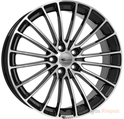 Brock B24 8x18 5x115 ET46, чёрный (Schwarz Glanz Voll Poliert (SGVP))