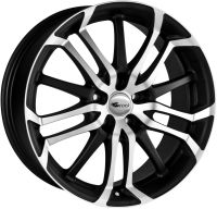 Brock B26 7.5x17 4x114.3 ET38, melns · matēts (Schwarz Matt Voll Poliert (SMVP))