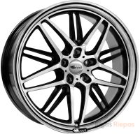 Brock B28 8.5x19 5x114.3 ET45, melns (Schwarz Glanz Voll Poliert (SGVP))