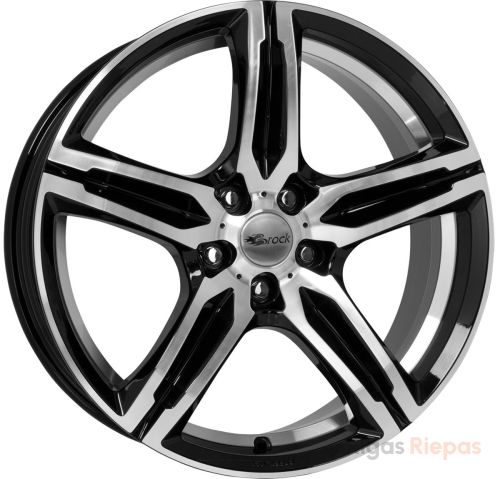 Brock B29 7.5x17 5x108 ET45, melns (Schwarz Glanz Voll Poliert (SGVP))