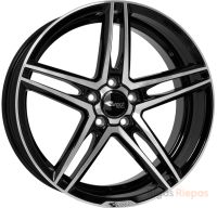 Brock B33 8x18 5x114.3 ET35, melns (Schwarz Glanz Voll Poliert (SGVP))