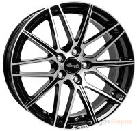 Brock B34 8x18 5x100 ET38, melns (Schwarz Glanz Voll Poliert (SGVP))