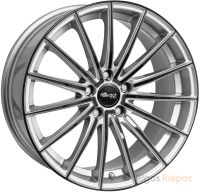 Brock B36 7.5x17 5x114.3 ET38, sudraba (Kristallsilber Black (KSB))