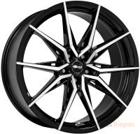 Brock B42 8.5x20 5x112 ET45, melns (Schwarz Glanz Voll Poliert (SGVP))