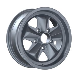 Classic HF15 6x15 5x130 ET36, sudraba · pulēts (Matt Silver Machined Lip)