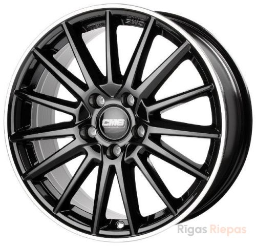 CMS C23 8x20 5x112 ET39, melns · pulēts (Diamond Rim Black Gloss)
