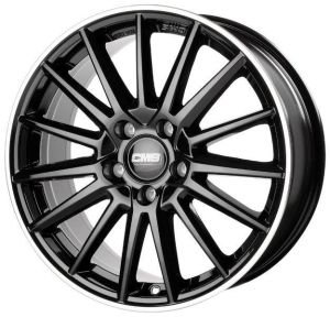 CMS C23 8x18 5x108 ET48, melns · pulēts (Diamond Rim Black Gloss)