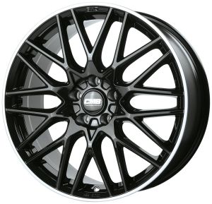 CMS C25 7x17 4x100 ET45, чёрный · полированный (Diamond Rim Black Gloss)