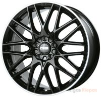 CMS C25 7x17 5x114.3 ET40, melns · pulēts (Diamond Rim Black Gloss)