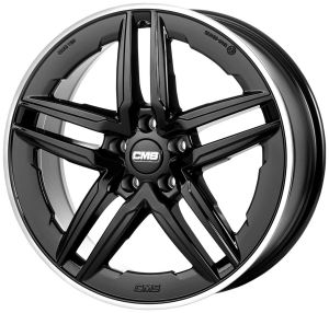 CMS C29-AERO 8.5x19 5x114.3 ET35, black · polished (Diamond Rim Black Gloss)