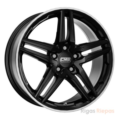 CMS C29 7.5x17 5x112 ET38, melns · pulēts (Diamond Rim Black Gloss)
