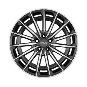 CMS C38 Diamond Black Gloss 8.5x19 5x112 ET35, melns · pulēts (Diamond Black Gloss)